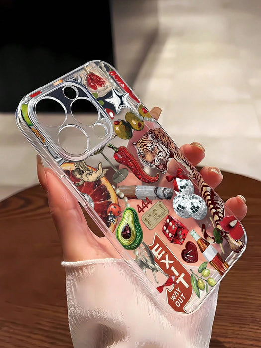 Funda de teléfono de TPU a prueba de golpes con estampado para iPhone 14 - Quierox - Tienda Online