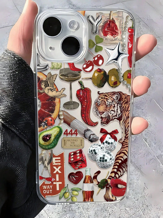 Funda de teléfono de TPU a prueba de golpes con estampado para iPhone 14 - Quierox - Tienda Online