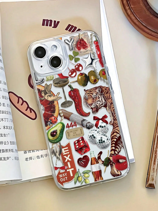 Funda de teléfono de TPU a prueba de golpes con estampado para iPhone 14 - Quierox - Tienda Online