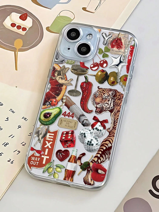 Funda de teléfono de TPU a prueba de golpes con estampado para iPhone 14 - Quierox - Tienda Online