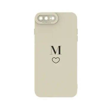 Funda de teléfono de TPU mate con diseño de alfabeto C en forma de ángel y corazón - Quierox - Tienda Online