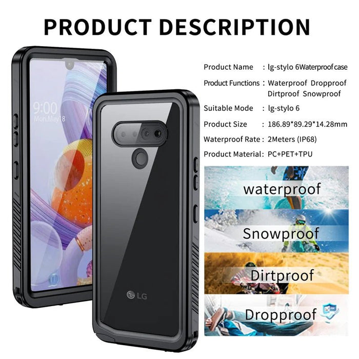 Funda de teléfono impermeable para LG Stylo 6 - Quierox - Tienda Online