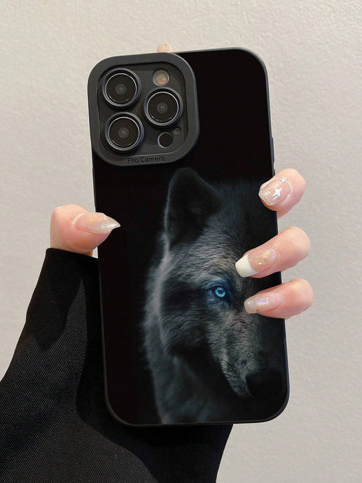 Funda de teléfono móvil pintada con diseño de lobo de ojos azules, para iphone 11 Pro Max - Quierox - Tienda Online