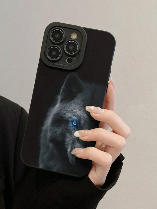 Funda de teléfono móvil pintada con diseño de lobo de ojos azules, para iphone 11 Pro Max - Quierox - Tienda Online