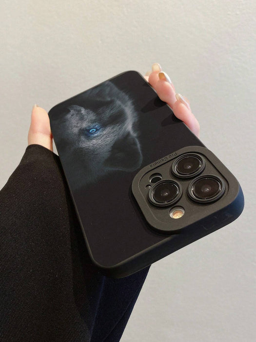 Funda de teléfono móvil pintada con diseño de lobo de ojos azules, para iphone 11 Pro Max - Quierox - Tienda Online