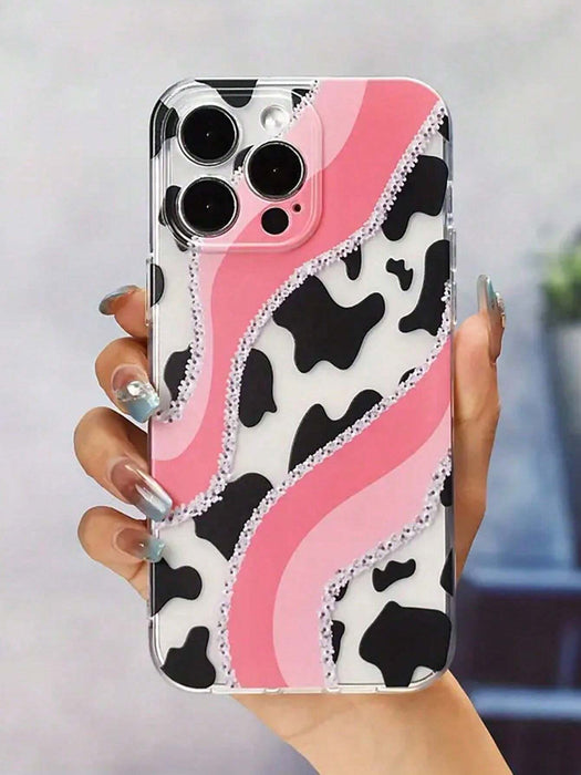 Funda de teléfono transparente de TPU anticaída, con estampado de leopardo y mármol - Quierox - Tienda Online