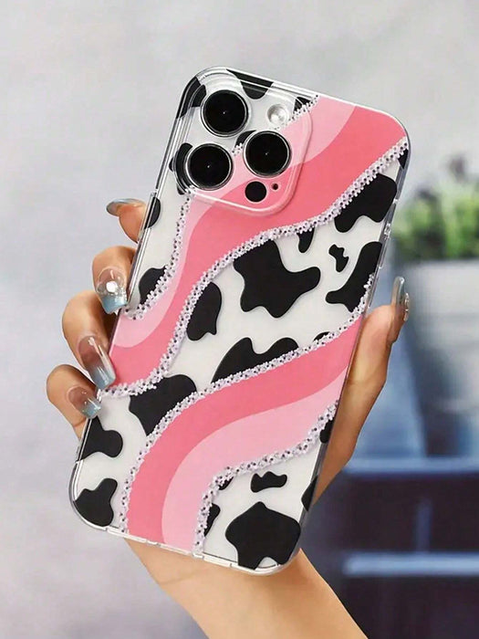 Funda de teléfono transparente de TPU anticaída, con estampado de leopardo y mármol - Quierox - Tienda Online