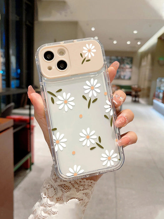 Funda de TPU con soporte de espejo y diseño floral pintado, para iphone 13 Pro Max - Quierox - Tienda Online