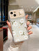 Funda de TPU con soporte de espejo y diseño floral pintado, para iphone 13 Pro Max - Quierox - Tienda Online