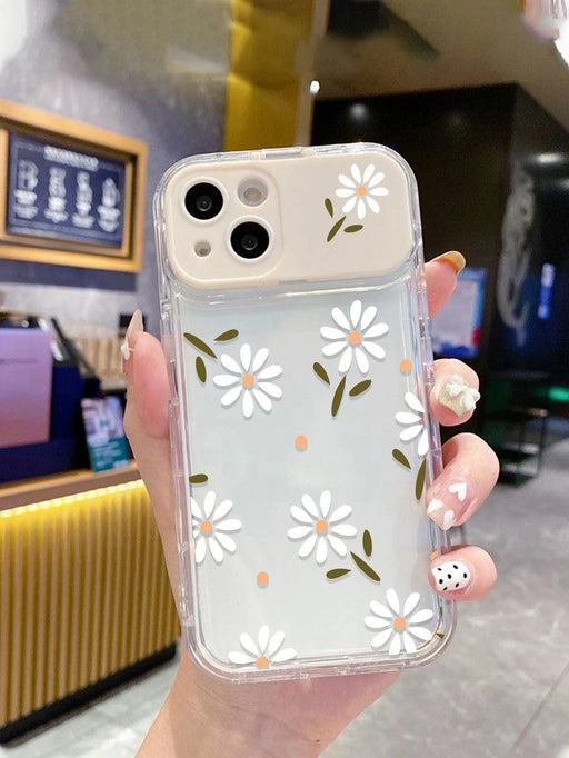 Funda de TPU con soporte de espejo y diseño floral pintado, para iphone 13 Pro Max - Quierox - Tienda Online