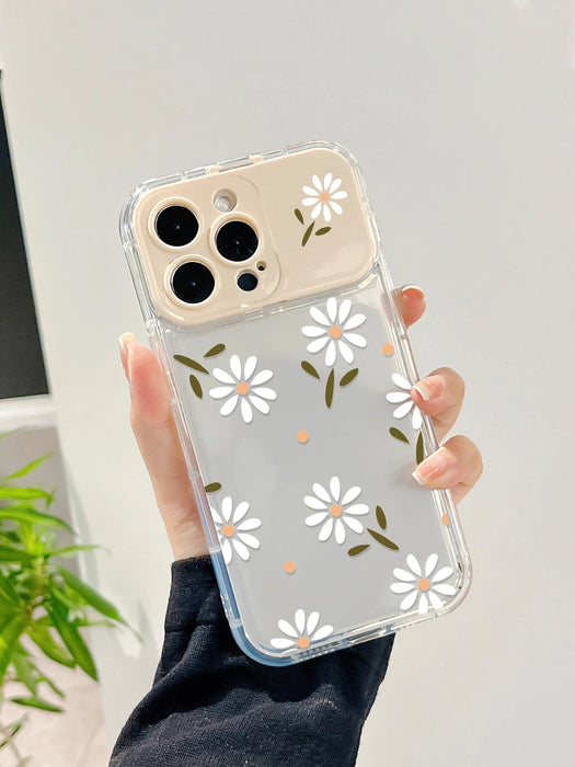 Funda de TPU con soporte de espejo y diseño floral pintado, para iphone 13 Pro Max - Quierox - Tienda Online