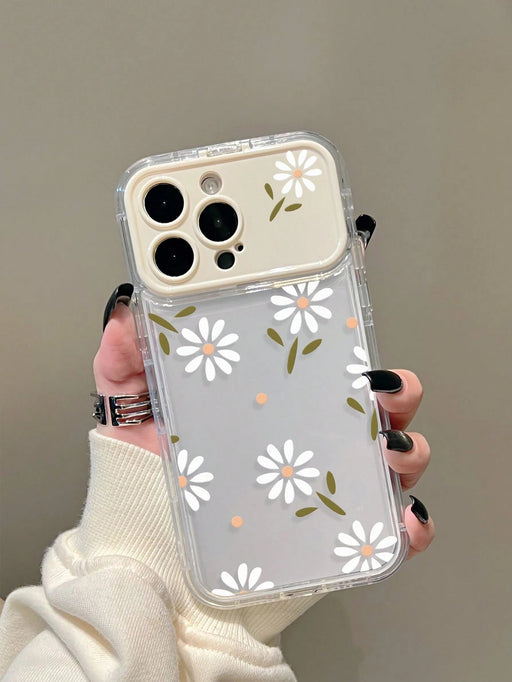 Funda de TPU con soporte de espejo y diseño floral pintado, para iphone 13 Pro Max - Quierox - Tienda Online