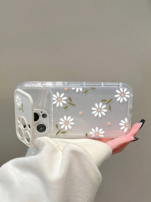 Funda de TPU con soporte de espejo y diseño floral pintado, para iphone 13 Pro Max - Quierox - Tienda Online