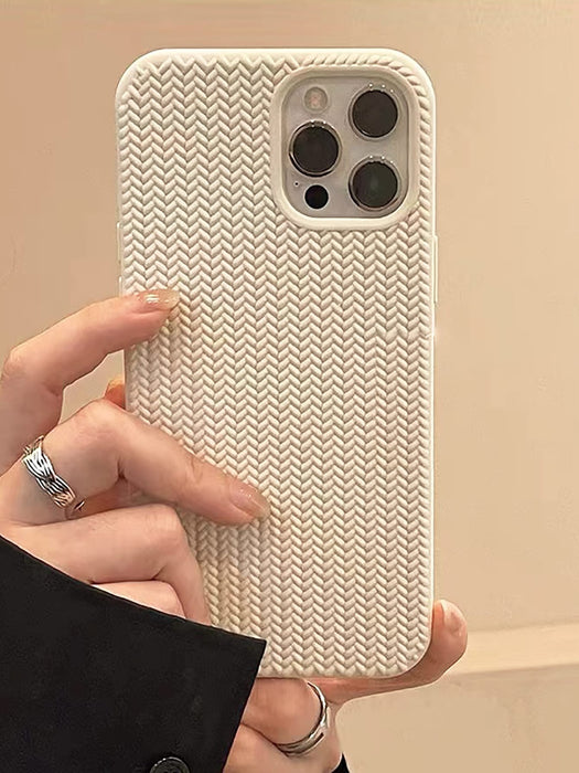 Funda de TPU suave con textura de punto, color liso, compatible con iPhone 14 Pro Max - Quierox - Tienda Online