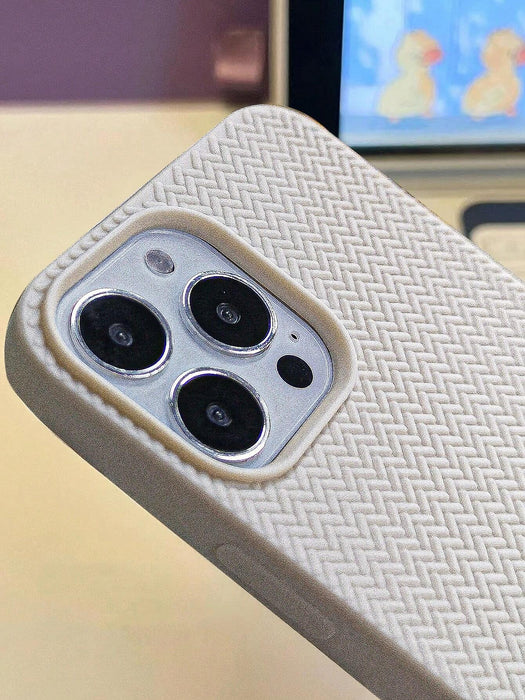 Funda de TPU suave con textura de punto, color liso, compatible con iPhone 14 Pro Max - Quierox - Tienda Online