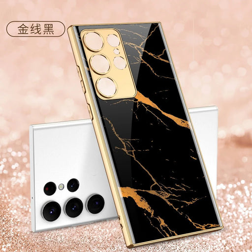 Funda de vidrio templado de mármol para Samsung Galaxy S22 Ultra - Quierox - Tienda Online