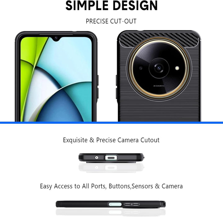 Funda diseñada para Xiaomi Redmi A3X/Redmi A3, TPU flexible [textura cepillada] - Quierox - Tienda Online