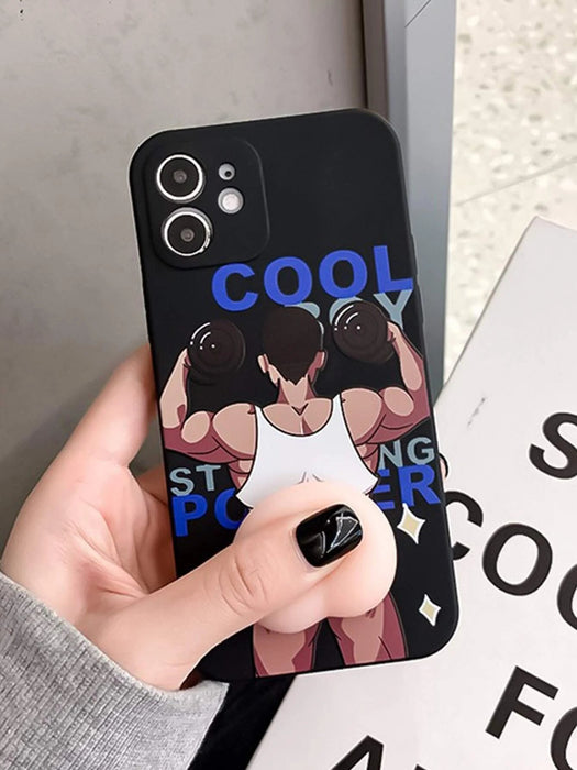 Funda divertida para teléfono con patrón de levantamiento de pesas compatible con iPhone - Quierox - Tienda Online
