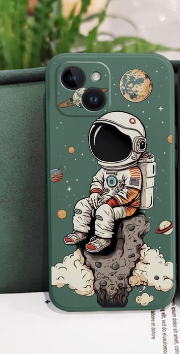 Funda estampado de astronauta de silicona para iPhone - Quierox - Tienda Online