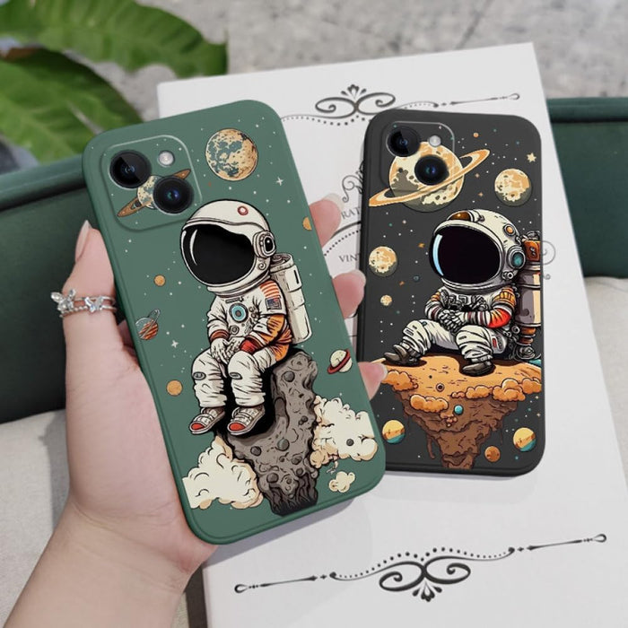 Funda estampado de astronauta de silicona para iPhone - Quierox - Tienda Online