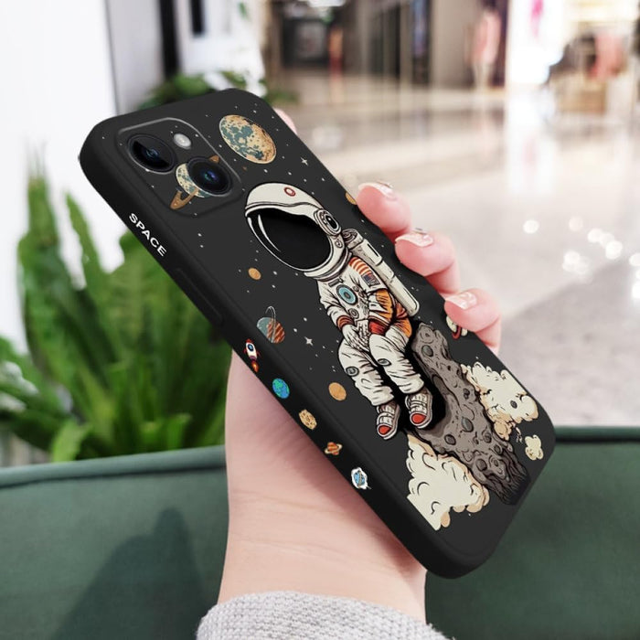 Funda estampado de astronauta de silicona para iPhone - Quierox - Tienda Online