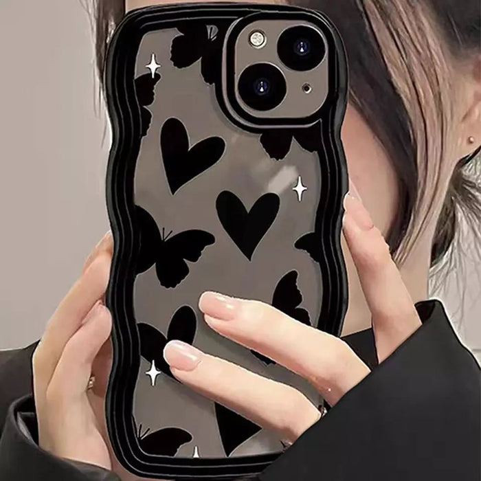 Funda estética pastel púrpura rosa borde ondulado para teléfono, Rmdmi Note 11 pro - Quierox - Tienda Online