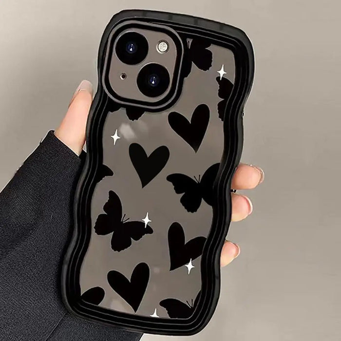 Funda estética pastel púrpura rosa borde ondulado para teléfono, Rmdmi Note 11 pro - Quierox - Tienda Online