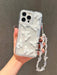 Funda fina de TPU con diseño de mariposas para iPhone 14 Pro max, con cadena de mariposas, transparente - Quierox - Tienda Online