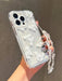 Funda fina de TPU con diseño de mariposas para iPhone 14 Pro max, con cadena de mariposas, transparente - Quierox - Tienda Online