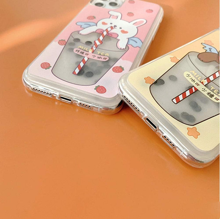 Funda líquida de té de burbujas compatible con iPhone paquete de 2 - Quierox - Tienda Online