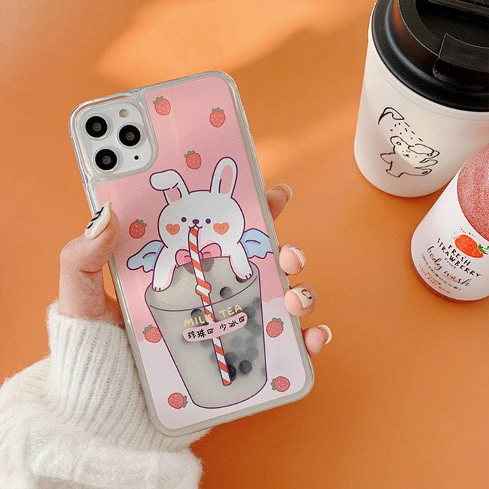 Funda líquida de té de burbujas compatible con iPhone paquete de 2 - Quierox - Tienda Online