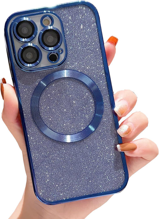 Funda magnética compatible con iPhone 12 Pro Max con purpurina - Quierox - Tienda Online