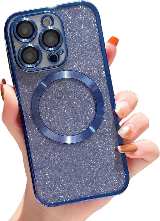 Funda magnética compatible con iPhone 12 Pro Max con purpurina - Quierox - Tienda Online