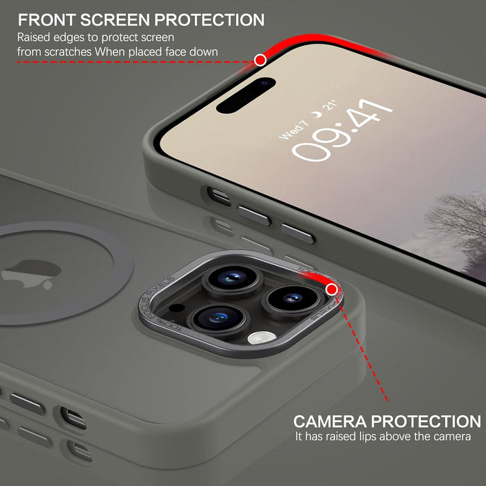 Funda magnética para iPhone 14 Pro max translúcida mate - Quierox - Tienda Online