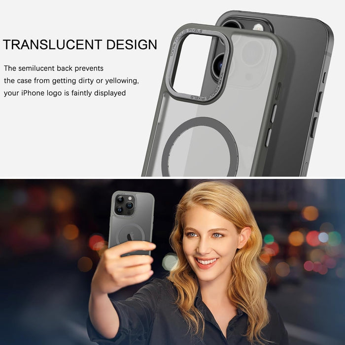 Funda magnética para iPhone 14 Pro max translúcida mate - Quierox - Tienda Online