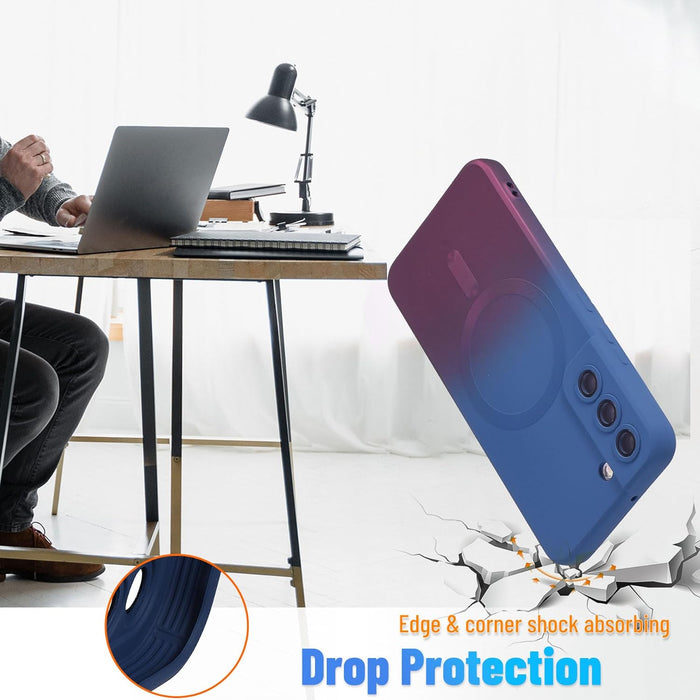 Funda magnética para Samsung Galaxy S21 FE, silicona suave, color degradado - Quierox - Tienda Online