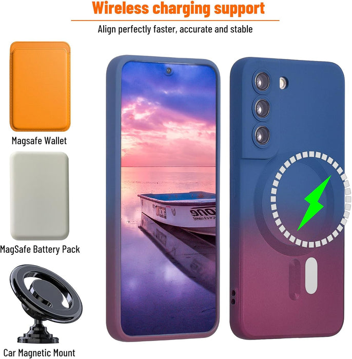 Funda magnética para Samsung Galaxy S21 FE, silicona suave, color degradado - Quierox - Tienda Online