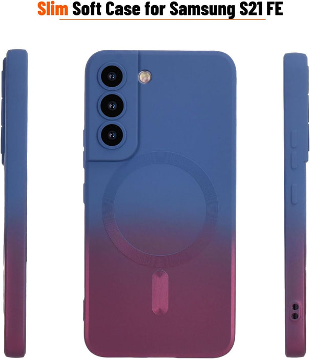 Funda magnética para Samsung Galaxy S21 FE, silicona suave, color degradado - Quierox - Tienda Online
