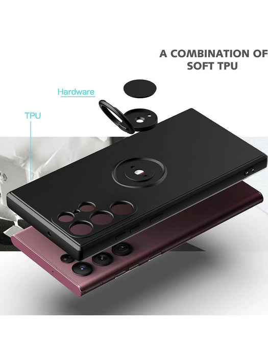 Funda magnética para teléfono con soporte para anillo compatible con Android - Quierox - Tienda Online