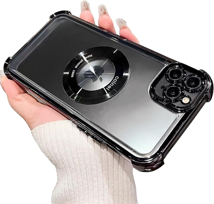 Funda magnética transparente para iPhone, lujosa funda con brillo en las cuatro esquinas - Quierox - Tienda Online