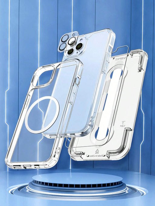 Funda magnética transparente para teléfono, protector de pantalla y de lente para iphone13 pro max - Quierox - Tienda Online