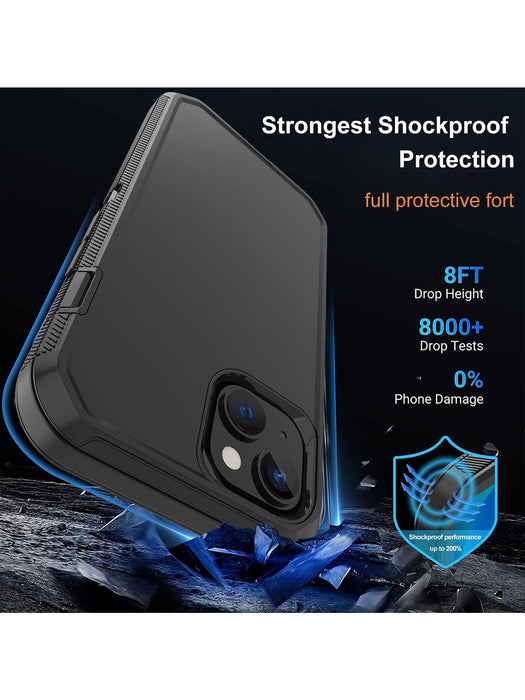 Funda negra y negra, resistente y resistente a caídas, protección integral a prueba de golpes - Quierox - Tienda Online