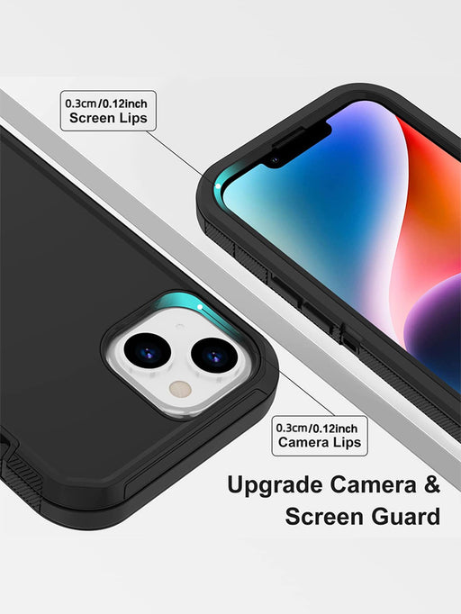 Funda negra y negra, resistente y resistente a caídas, protección integral a prueba de golpes - Quierox - Tienda Online