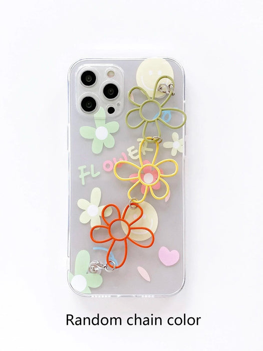 Funda para celular con correa de cadena de flores huecas, Galaxy S20 - Quierox - Tienda Online