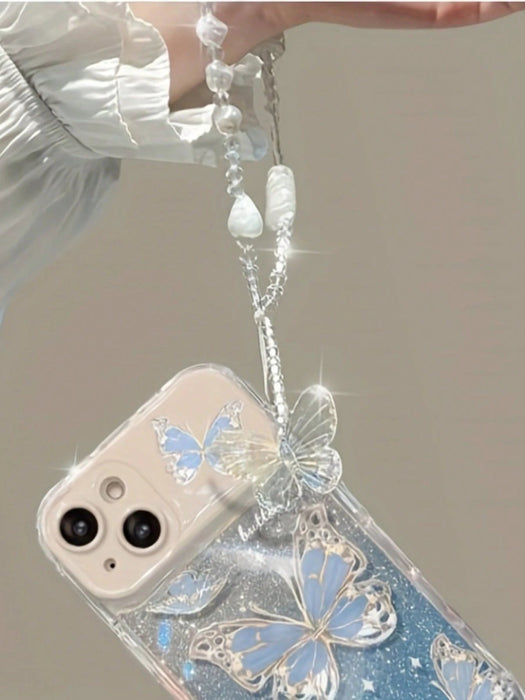 Funda para celular de lindo colgante de mariposa con forma de corazón en espiral - Quierox - Tienda Online