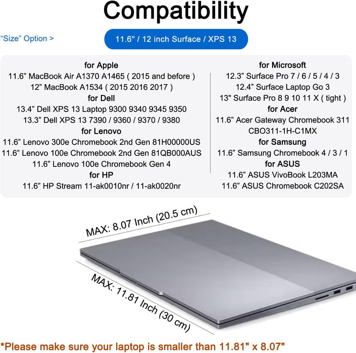 Funda para Chromebook de 11.6 pulgadas, compatible con Dell XPS - Quierox - Tienda Online