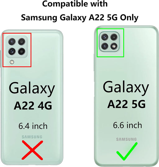 Funda para Galaxy A22 5G, con protector de pantalla, [grado militar] - Quierox - Tienda Online