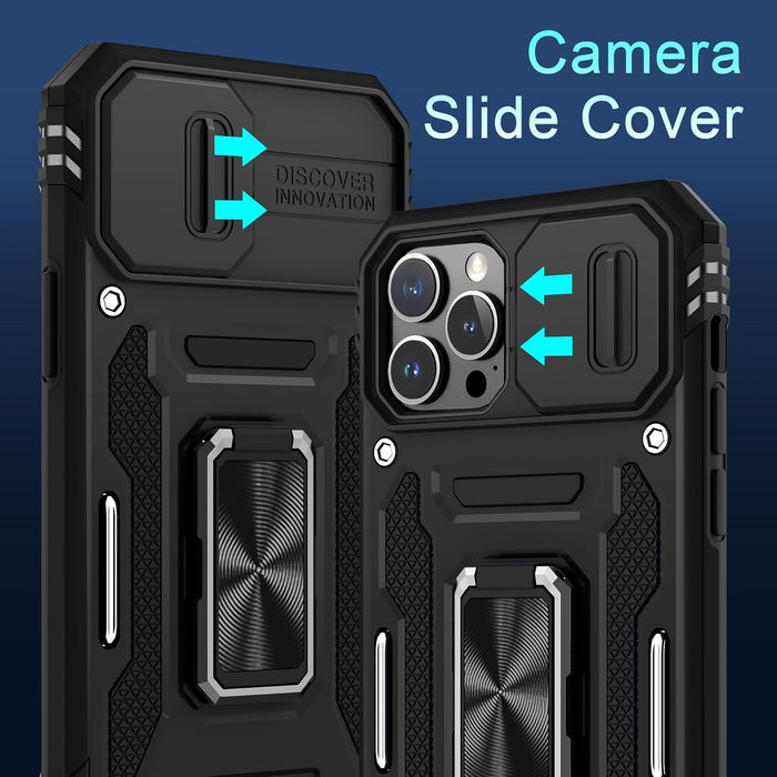 Funda para iPhone 13 Pro Max con cubierta deslizante para cámara + protector de pantalla - Quierox - Tienda Online