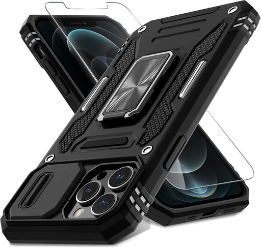 Funda para iPhone 13 Pro Max con cubierta deslizante para cámara + protector de pantalla - Quierox - Tienda Online