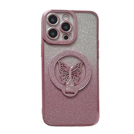 Funda para iPhone 13 Pro Max con soporte magnético de mariposa brillante y bonito - Quierox - Tienda Online